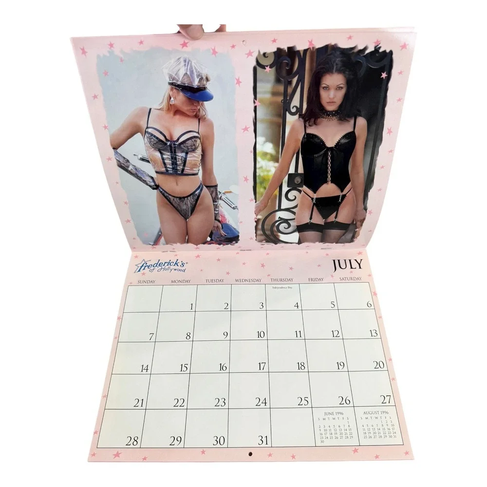 Fredericks of Hollywood 1996 Calendar 50th Anniversary Edition Pinup Lingerie‎